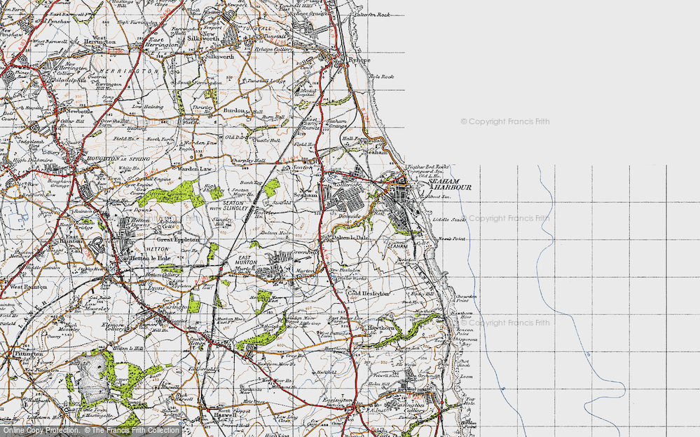 Old Map of Deneside, 1947 in 1947