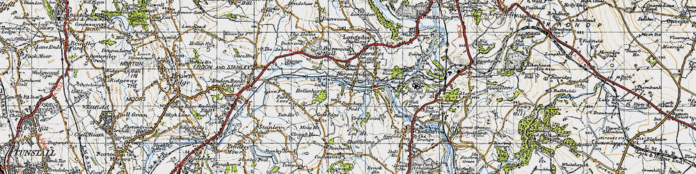 Old map of Denford in 1946