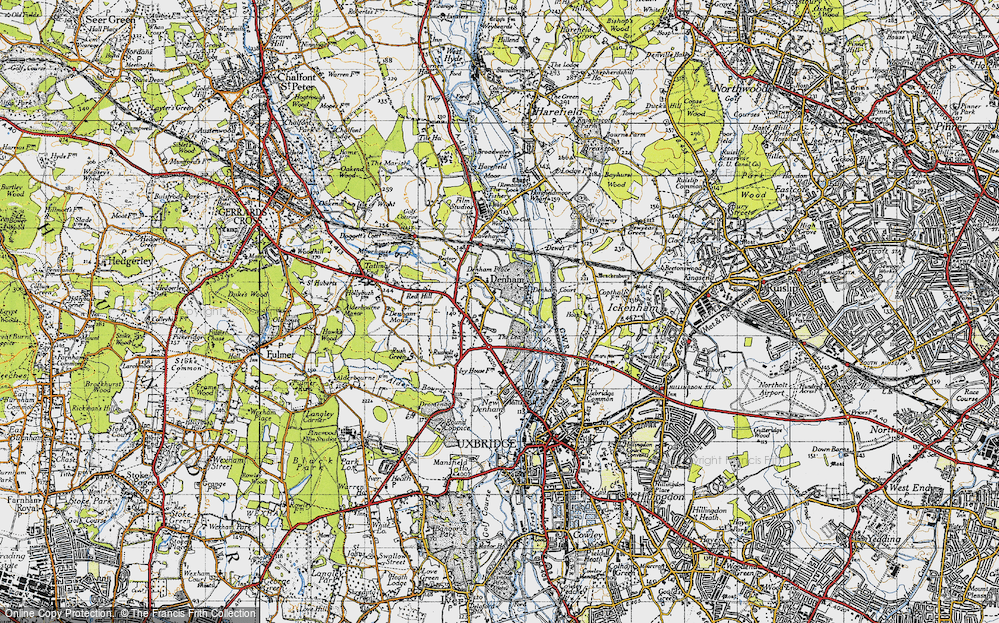 Historic Ordnance Survey Map of Denham, 1945 - Francis Frith