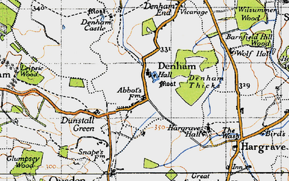 Old map of Denham in 1946
