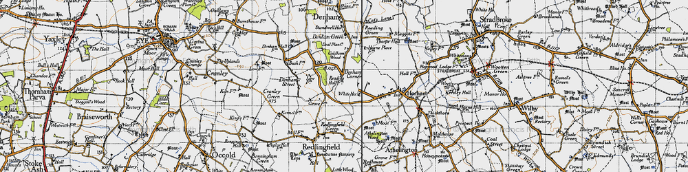 Old map of Denham Corner in 1946