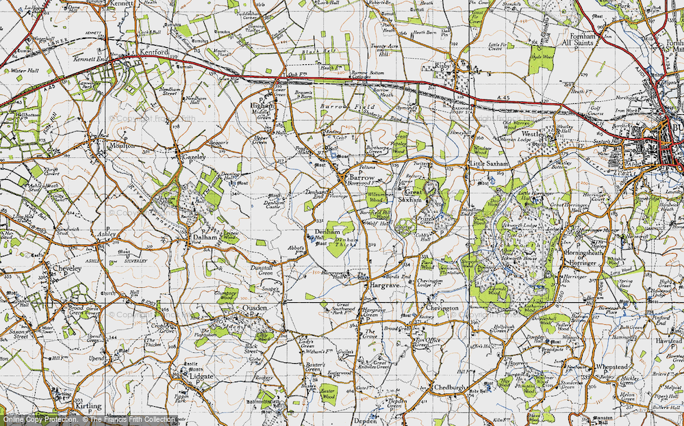 Old Map of Denham End, 1946 in 1946