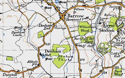 Old map of Denham End in 1946