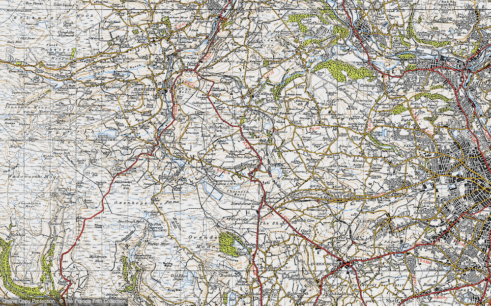 Old Map of Denholme, 1947 in 1947