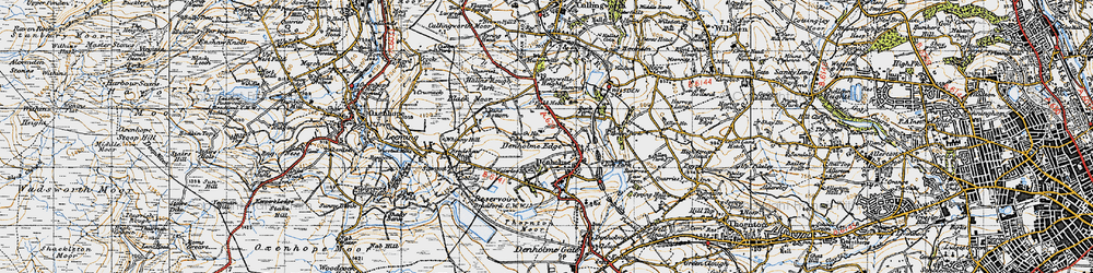 Old map of Denholme in 1947