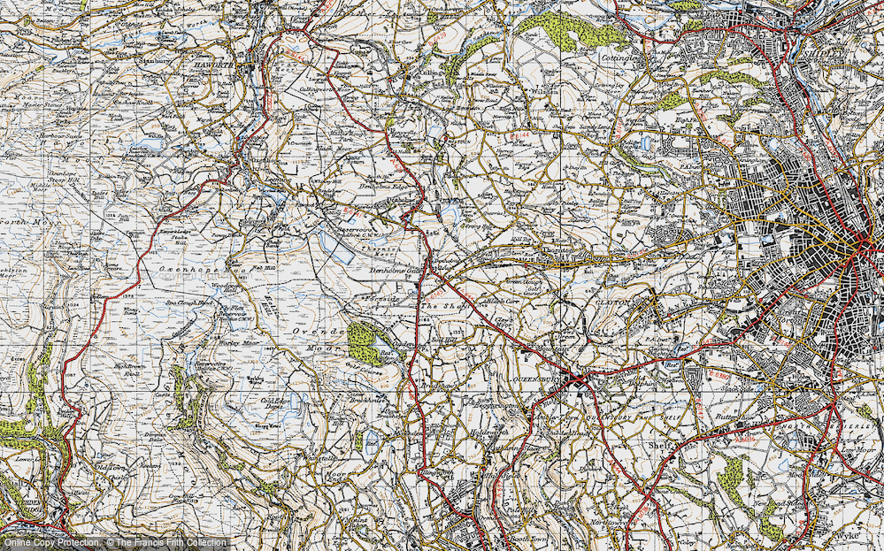 Old Map of Denholme Clough, 1947 in 1947