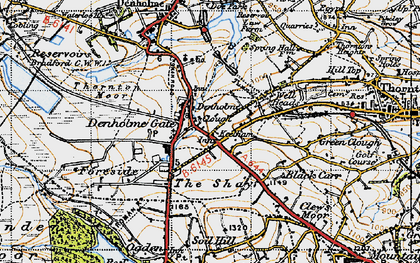 Old map of Denholme Clough in 1947