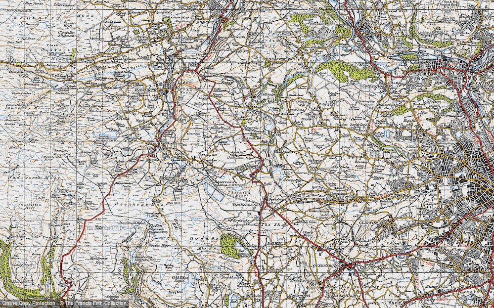 Old Map of Denholme Edge, 1947 in 1947