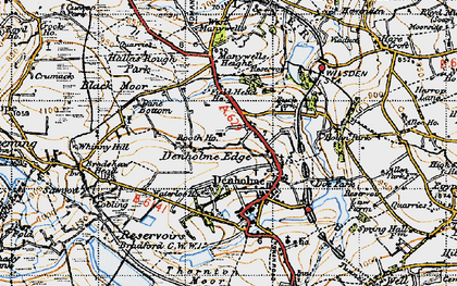 Old map of Denholme Edge in 1947