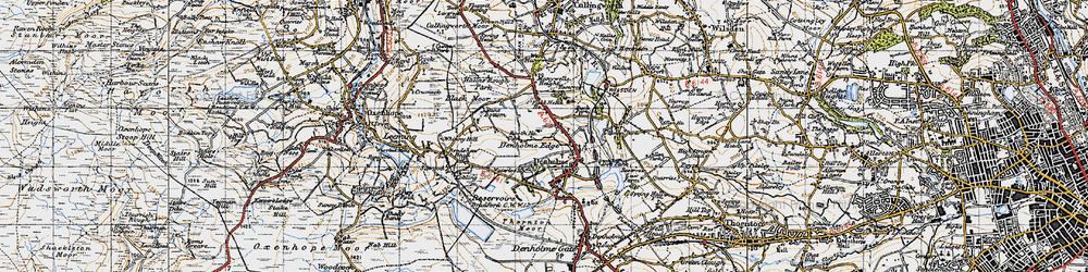 Old map of Denholme Edge in 1947