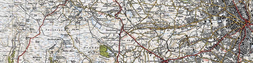 Old map of Denholme Gate in 1947