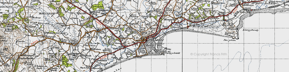 Old map of Denio in 1947