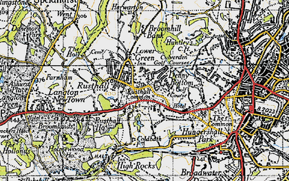Old map of Toad Rock in 1946