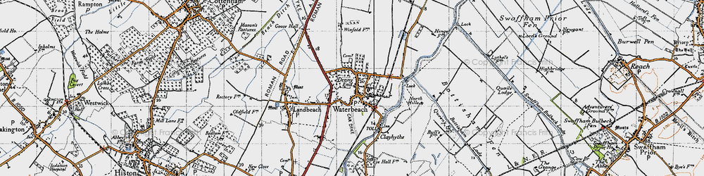 Old map of Denny End in 1946