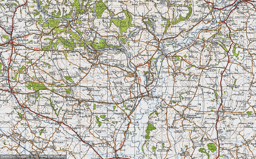 Old Map of Denstone, 1946 in 1946