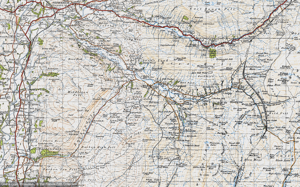 Old Map of Historic Map covering Bouldershaw Well in 1947