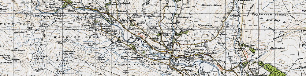 Old map of Dent Bank in 1947