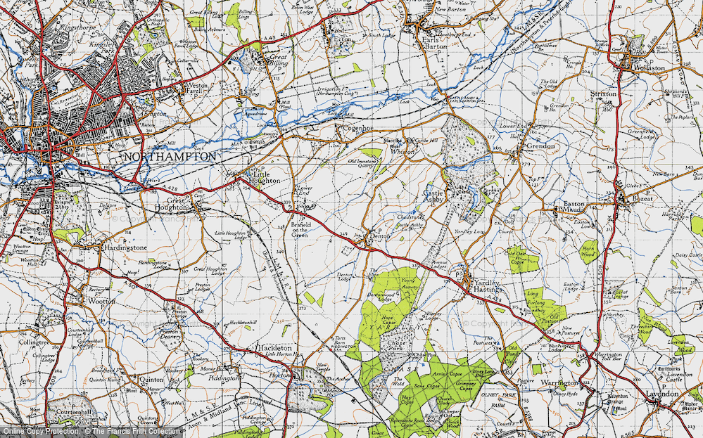 Old Map of Denton, 1946 in 1946