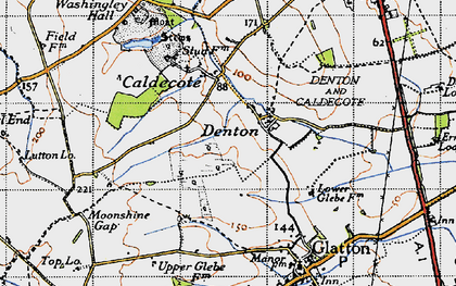 Old map of Denton in 1946