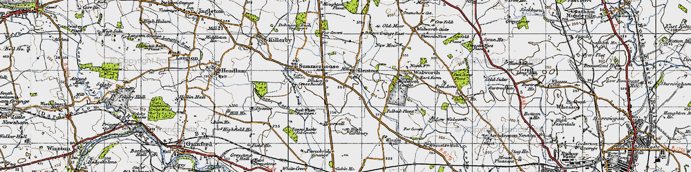 Old map of Fanny Barks (Fox Covert) in 1947