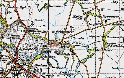 Old map of Denwick in 1947