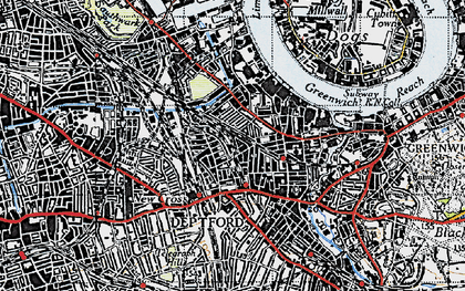 Old map of Deptford in 1946