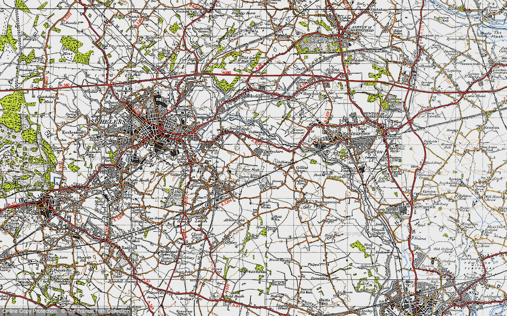 Old Map of Derbyshire Hill, 1947 in 1947