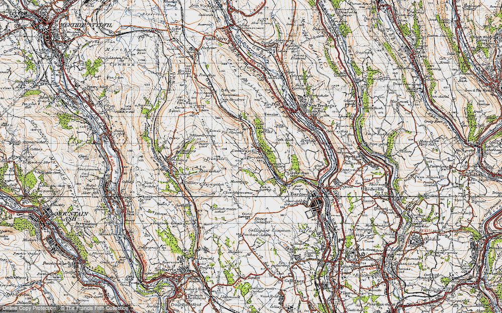Old Map of Deri, 1947 in 1947