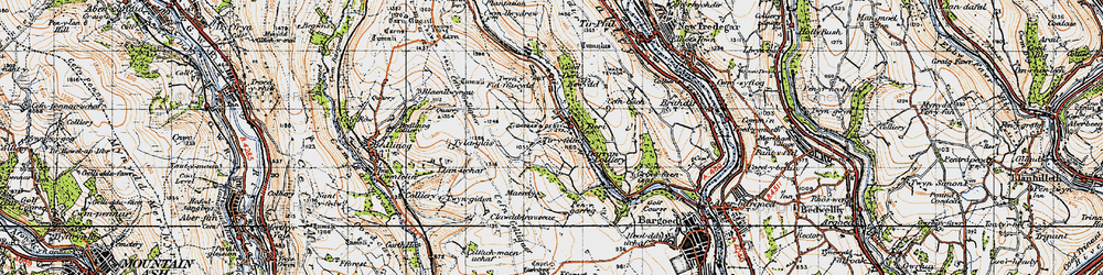 Old map of Deri in 1947