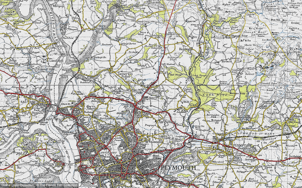 Old Map of Derriford, 1946 in 1946