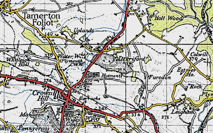 Old map of Derriford in 1946