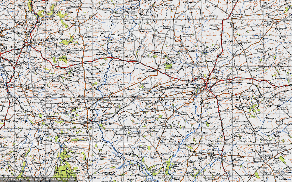 Old Map of Derril, 1946 in 1946