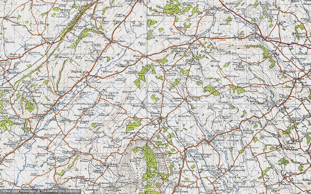 Old Map of Derrington, 1947 in 1947
