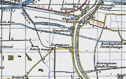 Old map of Beltoft Grange in 1947