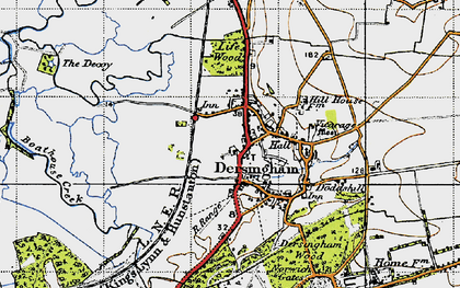 Old map of Dersingham in 1946