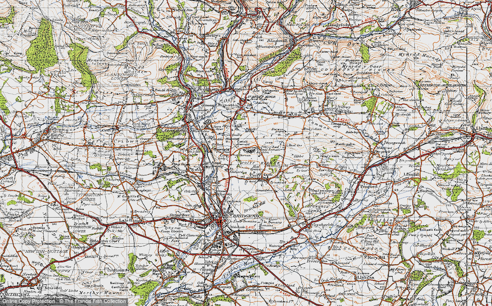 Old Map of Derwen, 1947 in 1947
