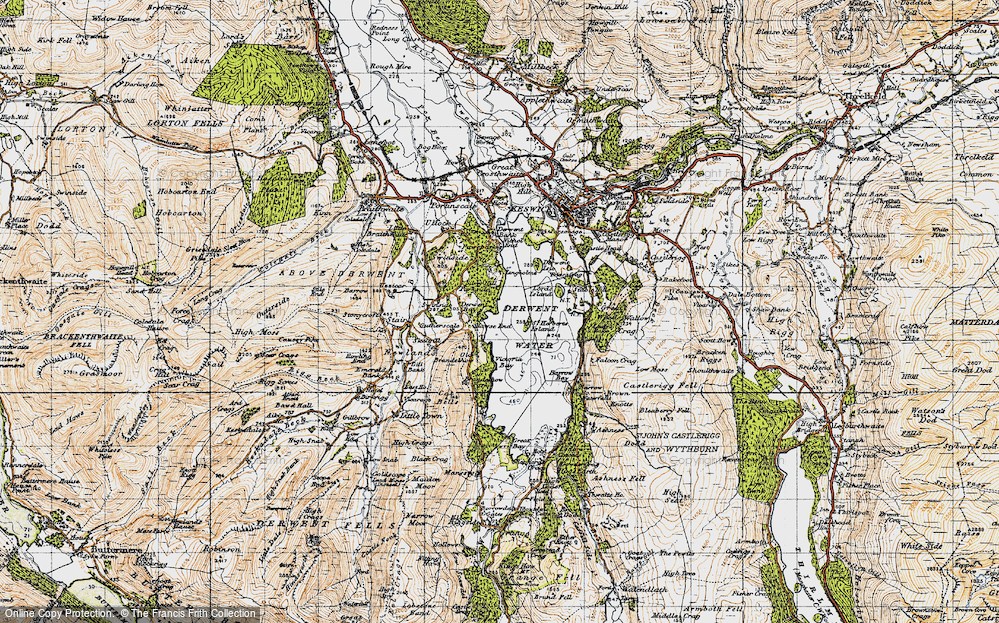 Old Map of Historic Map covering Brandelhow Park in 1947