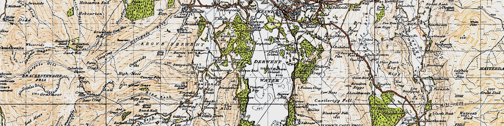Old map of Brandelhow Park in 1947