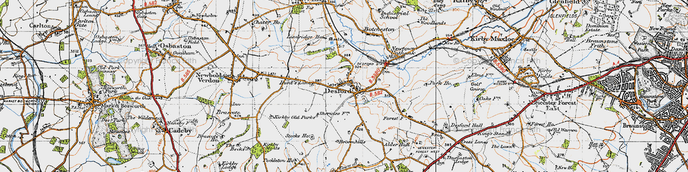 Old map of Desford in 1946