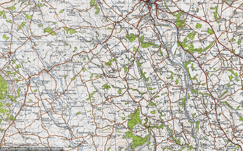 Old Map of Deuxhill, 1946 in 1946