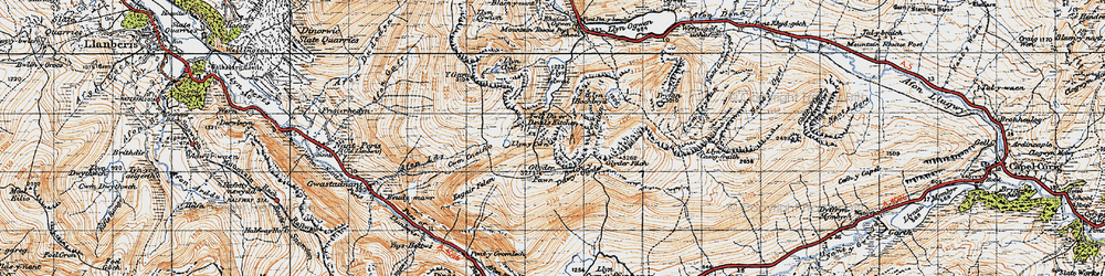 Old map of Y Gribin in 1947