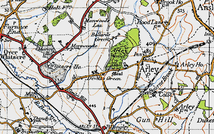 Old map of Devitts Green in 1946