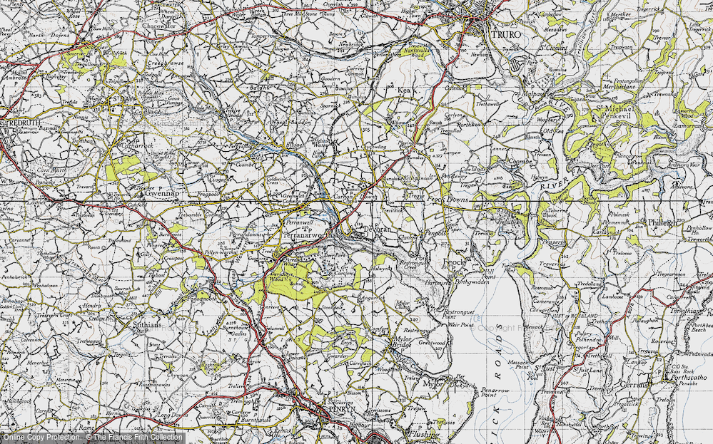 Old Map of Devoran, 1946 in 1946