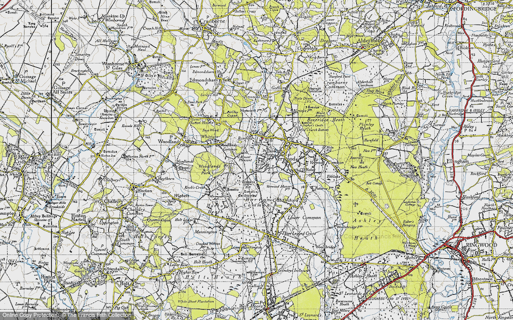 Old Map of Dewlands Common, 1940 in 1940