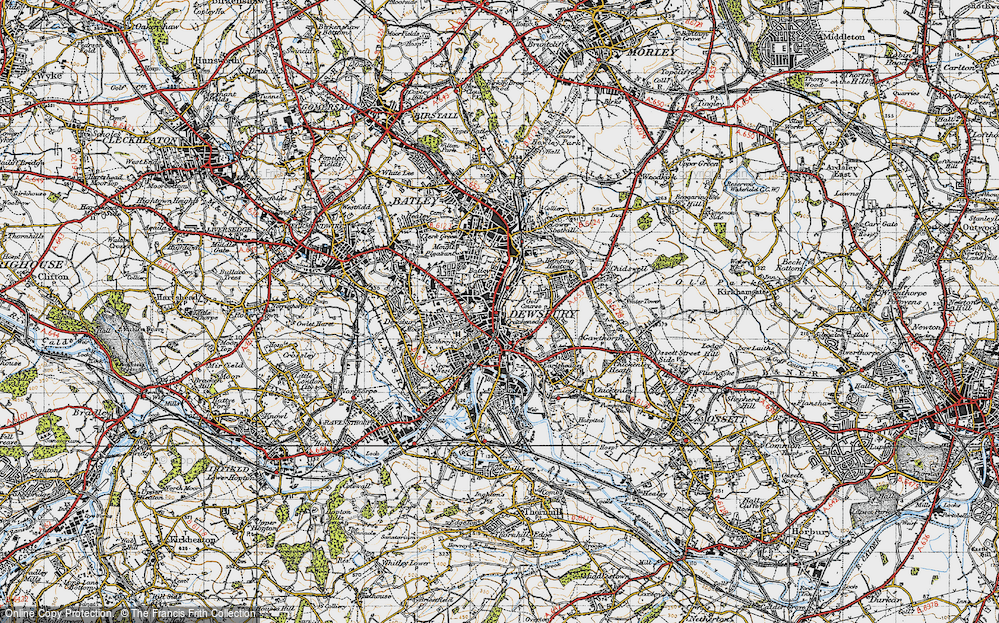 Old Map of Dewsbury, 1947 in 1947