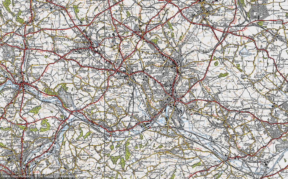 Old Map of Dewsbury Moor, 1947 in 1947