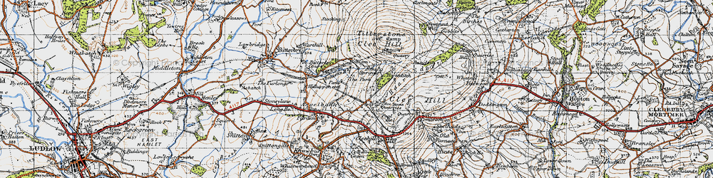Old map of Dhustone in 1947