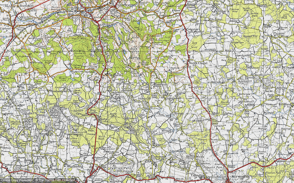 Old Map of Historic Map covering Windfallwood Common in 1940