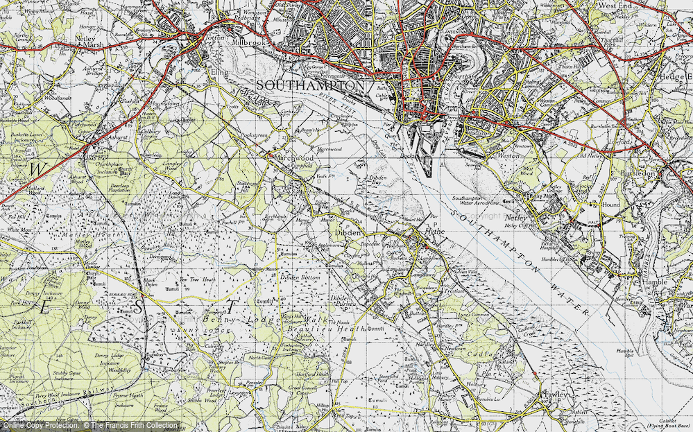 Historic Ordnance Survey Map of Dibden, 1945 - Francis Frith