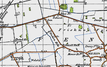 Old map of Dickon Hills in 1946